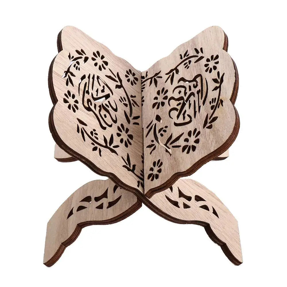 Porte-Coran en bois découpé — pliant, deux motifs
