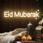 Enseigne lumineuse à LED — formules du Ramadan et de l'Aïd, 40 cm