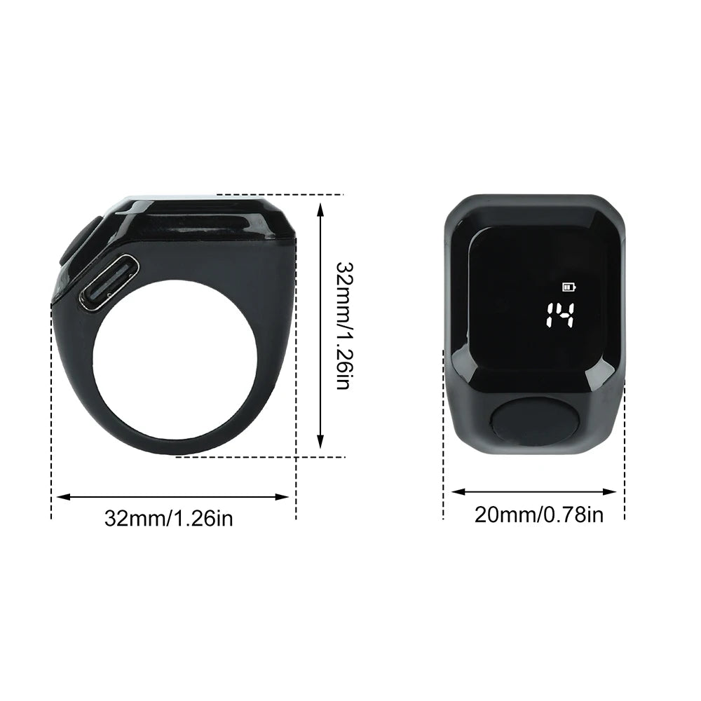 Bague compteur de dhikr Bluetooth — écran et application