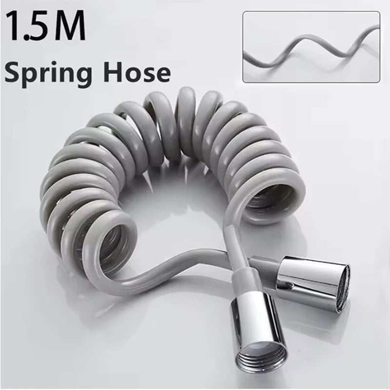 Douchette hygiénique pour WC — inox, avec flexible et support
