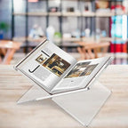 Lutrin en acrylique transparent — pliant, pour livre ouvert