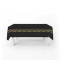 Nappe jetable noire à bandeau doré — Ramadan et Aïd