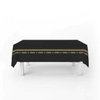 Nappe jetable noire à bandeau doré — Ramadan et Aïd