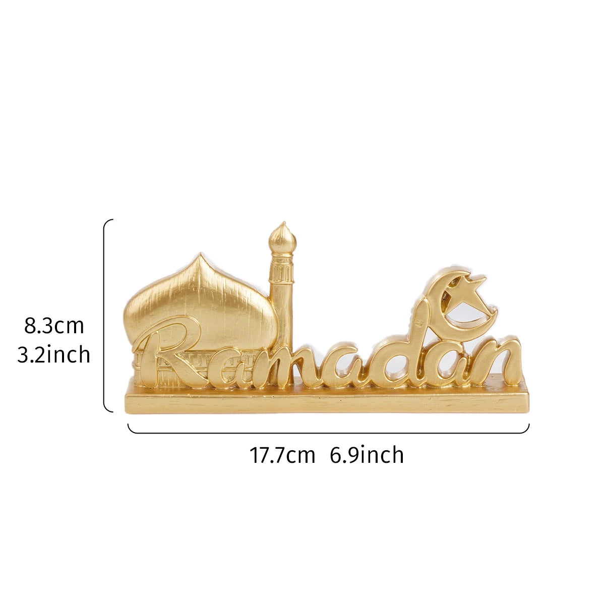 Décor de table « Ramadan » en résine — mosquée et calligraphie