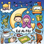Livre de coloriage de l'Aïd — 24 pages, motifs enfants