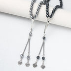 Tasbih en hématite naturelle — détail des perles