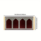 Tapis de prière collectif bordeaux et or — jusqu'à cinq emplacements
