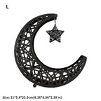 Coupelle croissant de lune en métal ajouré — étoile suspendue