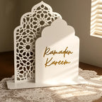 Centre de table en arche découpée — Ramadan et Aïd, six modèles