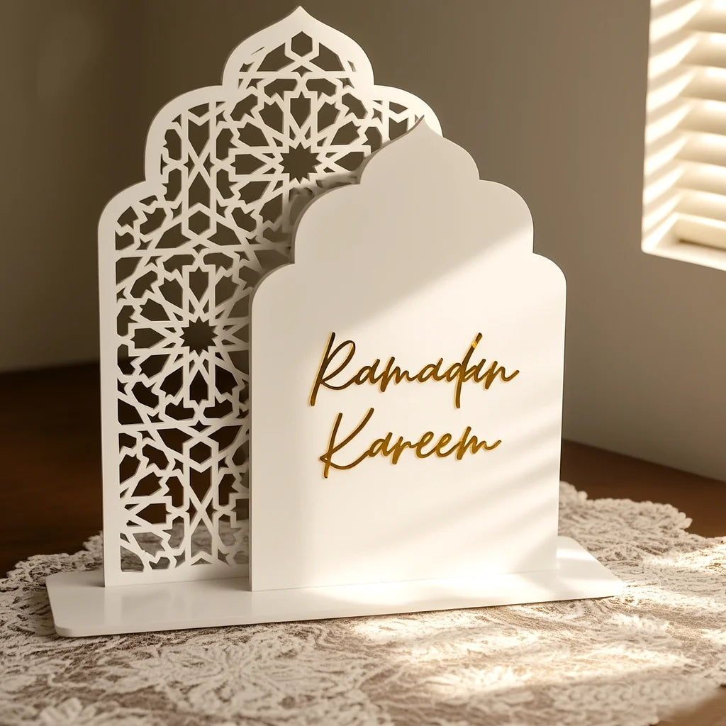 Centre de table en arche découpée — Ramadan et Aïd, six modèles