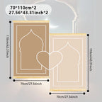 Tapis de prière minimalistes — lot de 2, crème et or