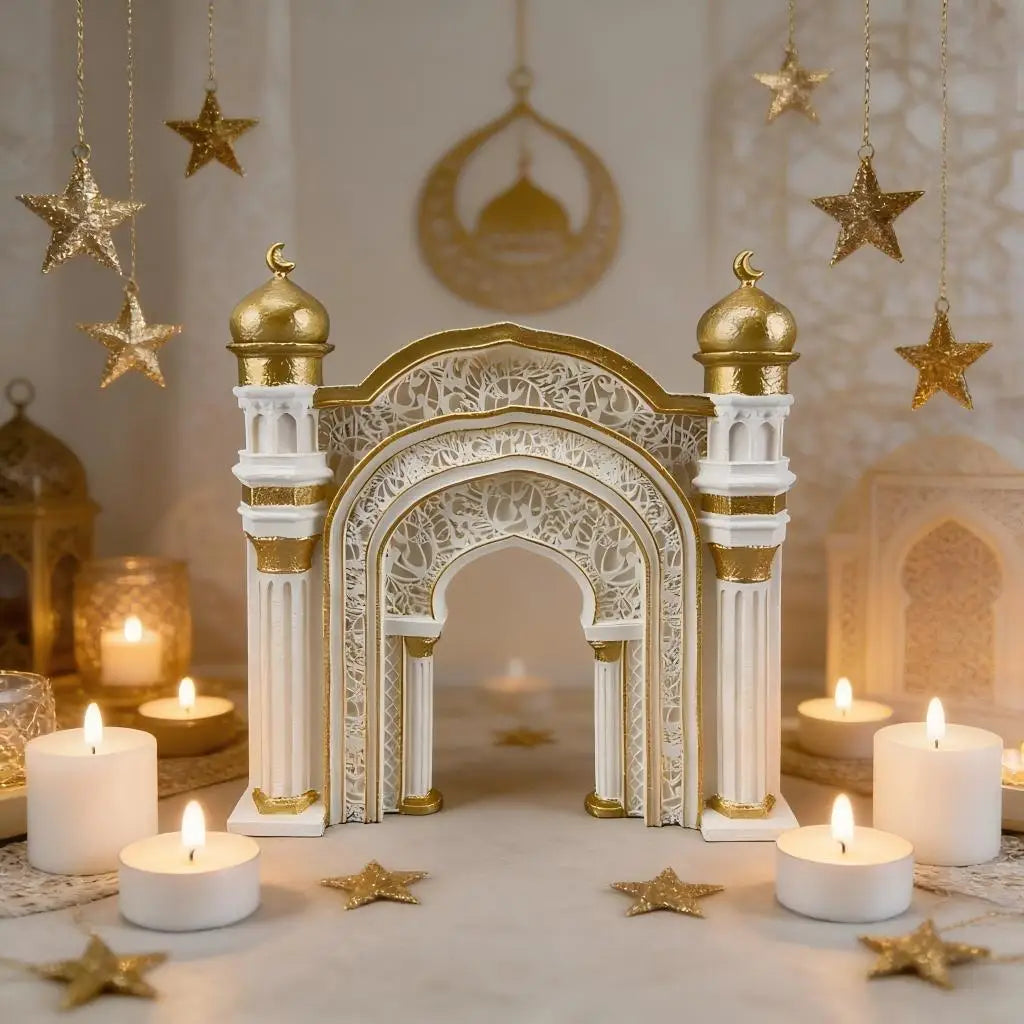 Grande arche de mosquée à poser — avec porte-bougies
