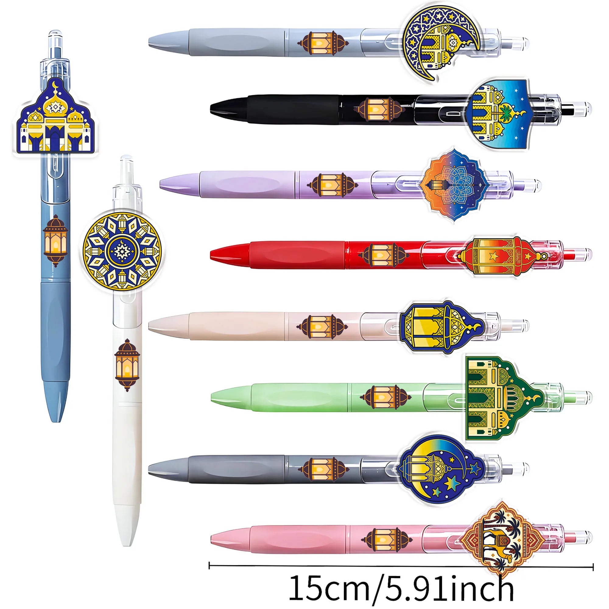 Stylos de l'Aïd à breloque en métal — lots de 10 ou 15