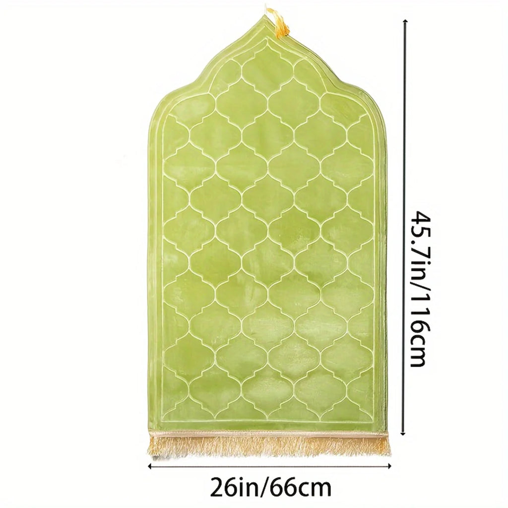 Schéma coté du tapis de prière : 66 cm de large sur 116 cm de long