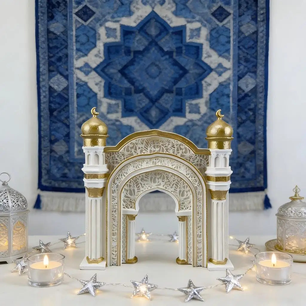 Grande arche de mosquée à poser — avec porte-bougies