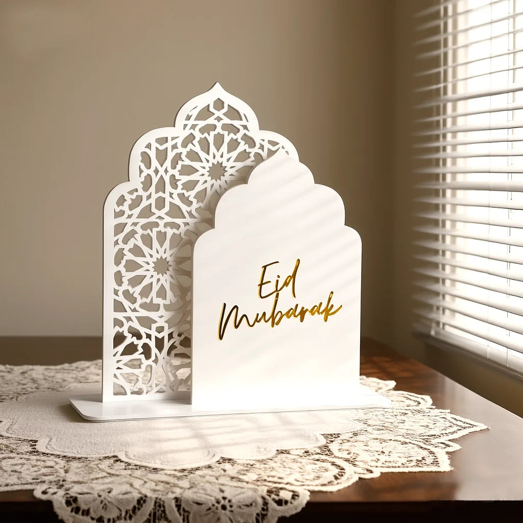 Centre de table en arche découpée — Ramadan et Aïd, six modèles