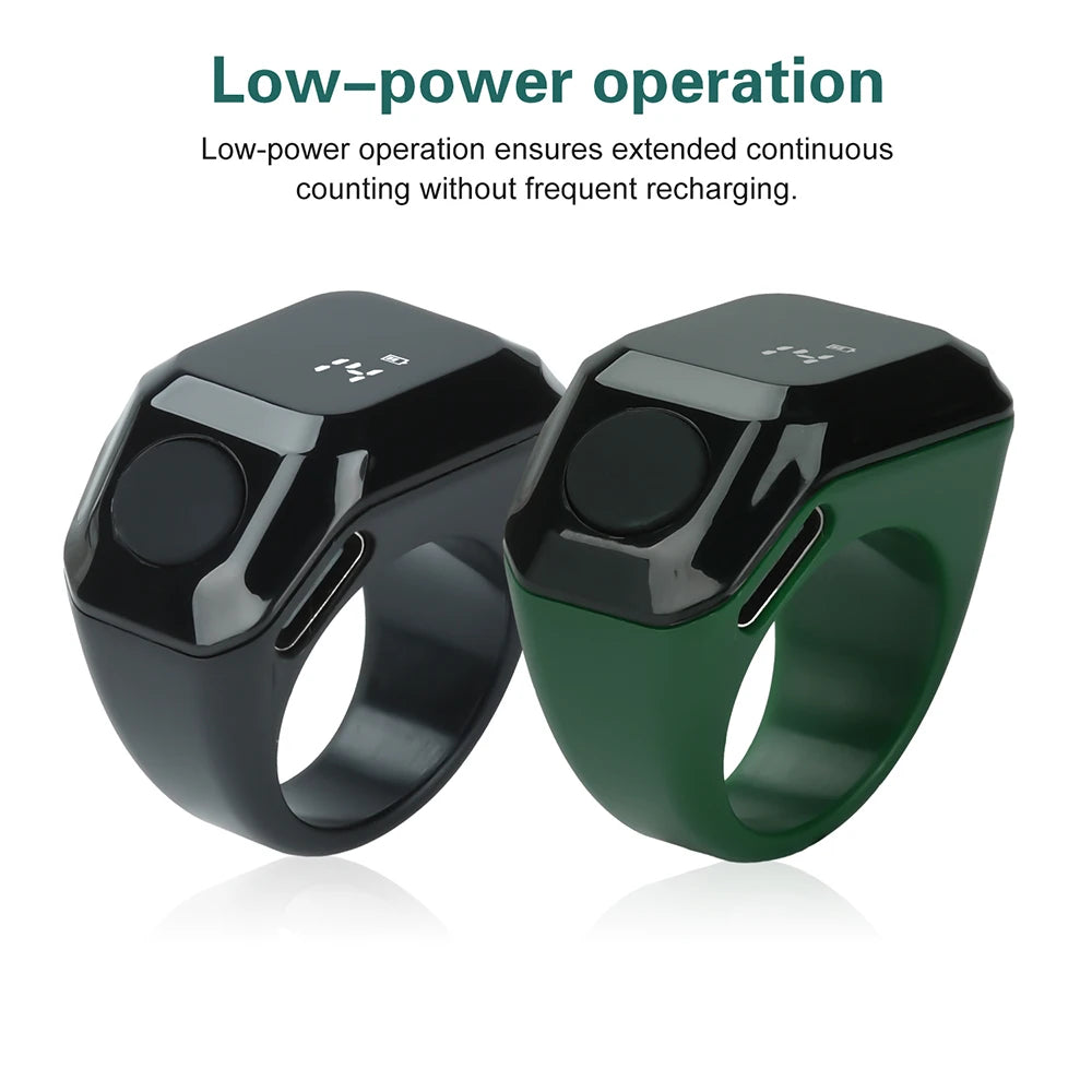 Bague compteur de dhikr Bluetooth — écran et application