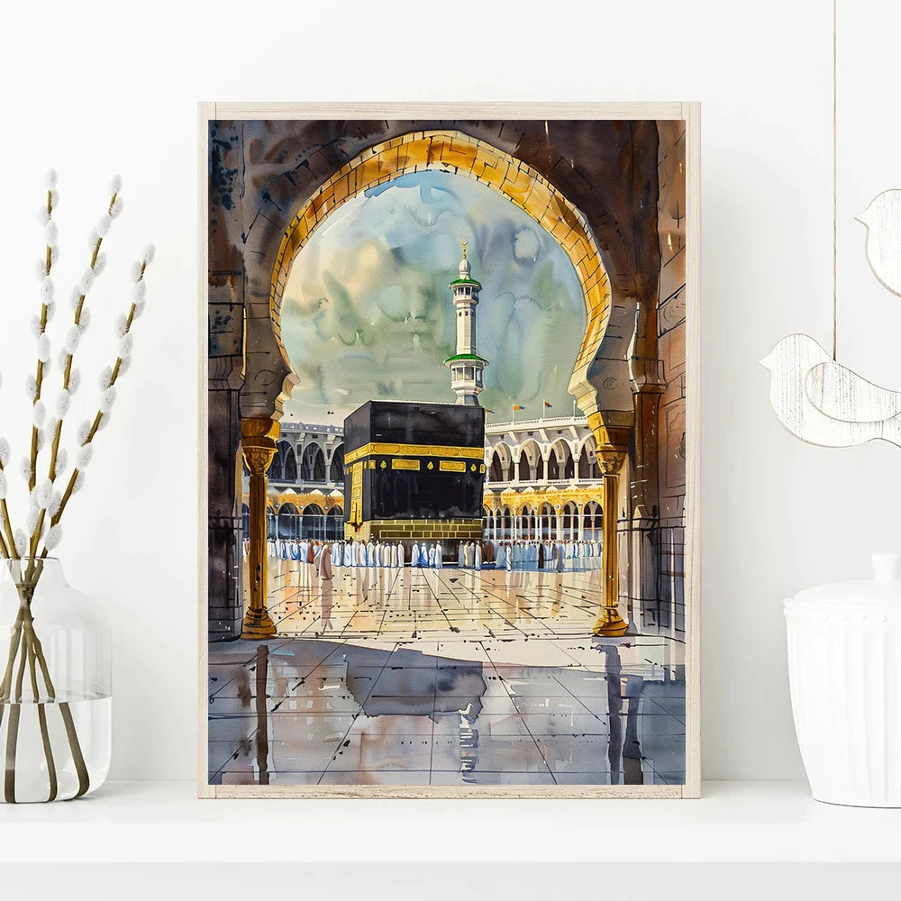 Toile Al-Aqsa et la Kaaba — détail