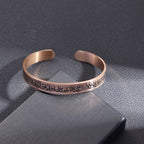 Jonc Ayat al-Kursi à bandeau gravé, finition or rose