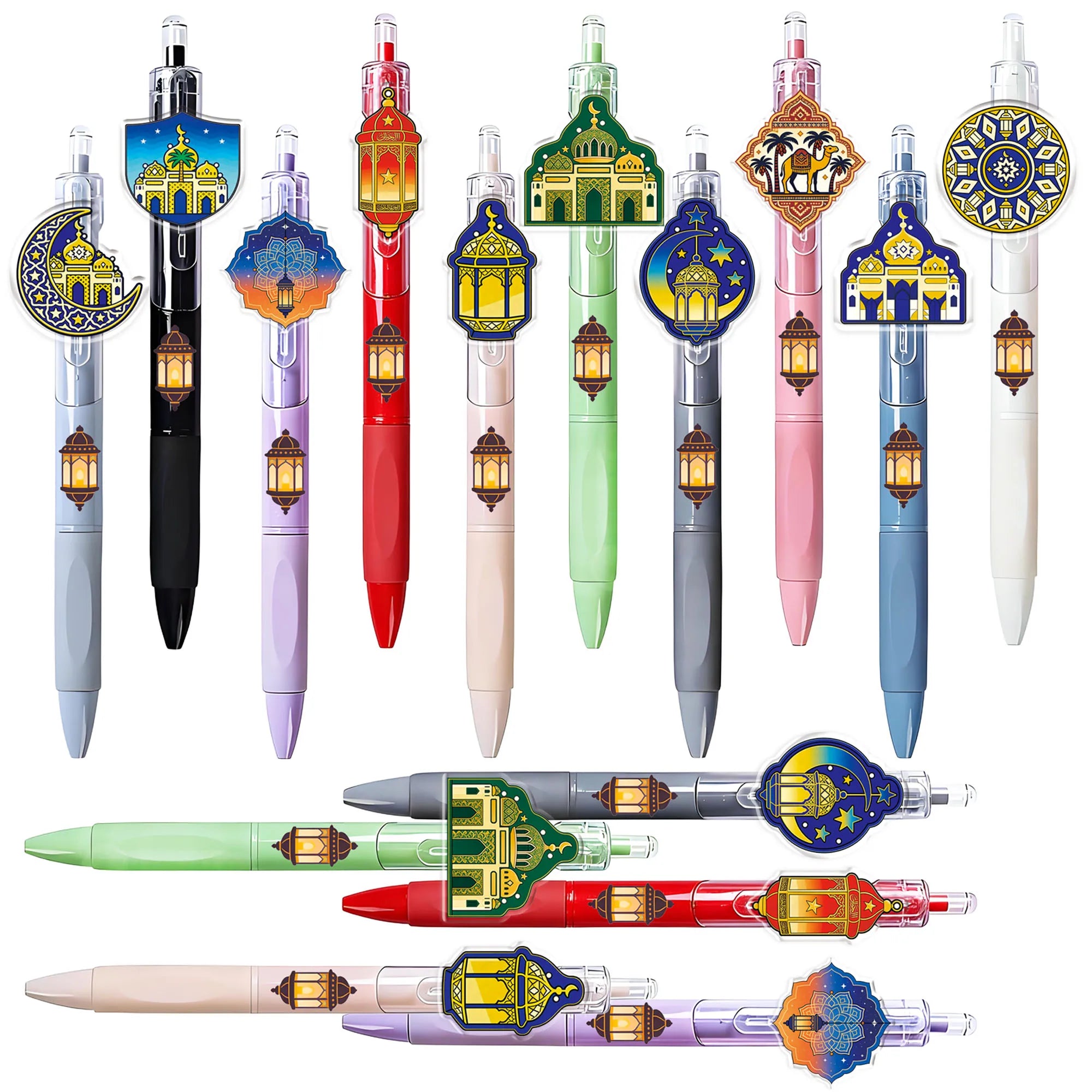 Stylos de l'Aïd à breloque en métal — lots de 10 ou 15