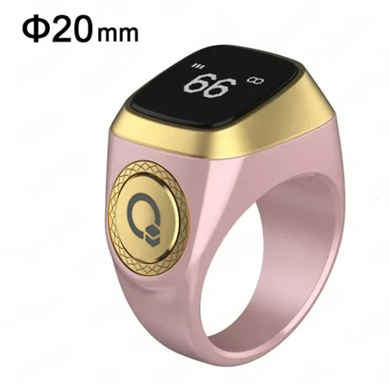Zikr Ring — bague tasbih numérique connectée, 20 mm